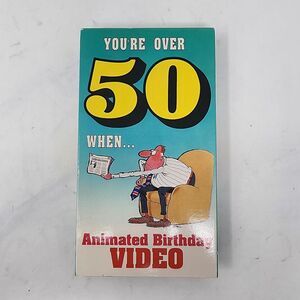 You're Over 50 When... ~ VHS Movie ~ Animated Birthday Comedy Video Tape Vintage
